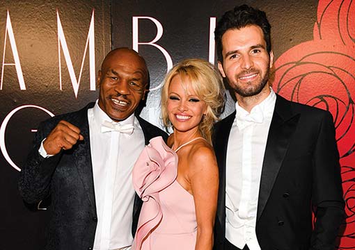 Iervolino con Mike Tyson e Pamela Anderson